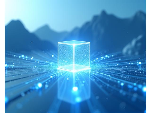 Ein abstrakter Knoten von Datenflüssen, um eine Schutzzone für sensible Informationen herum, symbolisiert Datenschutz und ethische KI