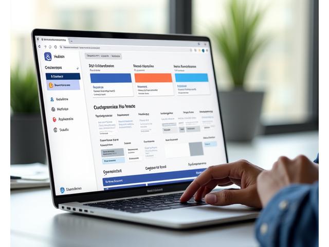 Ein Browserfenster, das eine hochgradig anpassbare E-Learning-Plattform-Benutzeroberfläche mit Branding-Optionen und Drag-and-Drop-Elementen anzeigt.